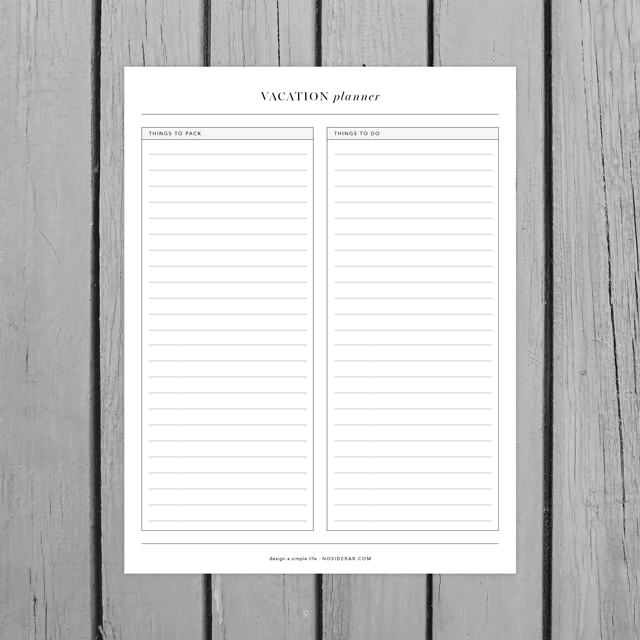 Use this free minimalist vacation planner printable to help design a simple life.