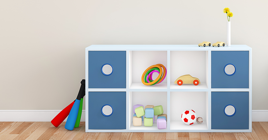 minimalist toy storage